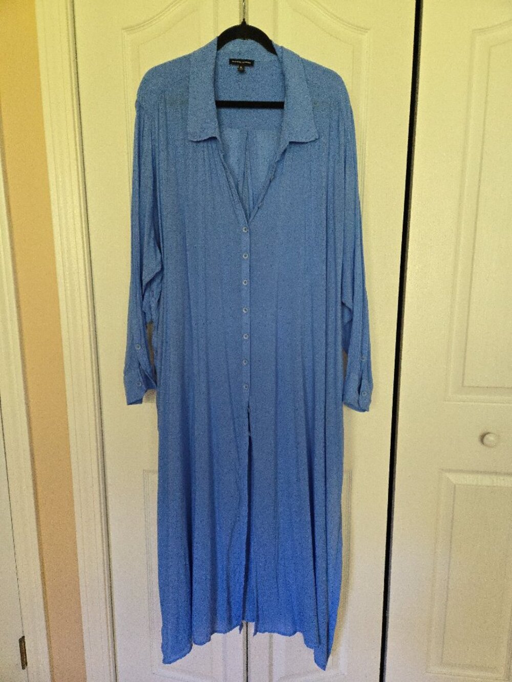 Universal Standard Nailah Button Down Tunic - Azure - XL (26/28)